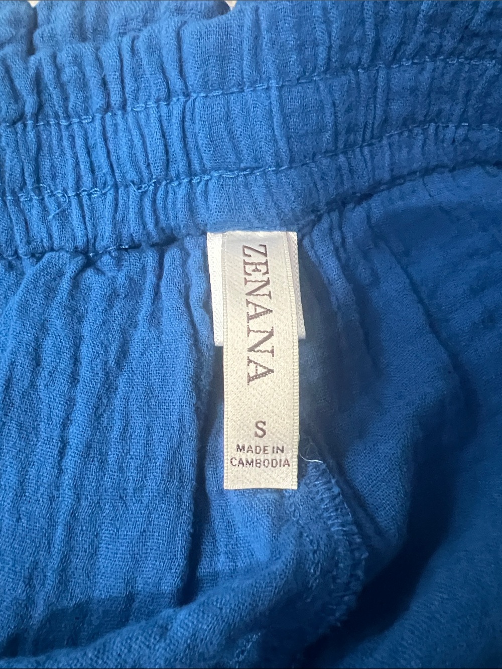 Zenana Blue Drawstring Shorts - Picture 3 of 4